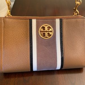 Saddle, cream and black Tory Burch Crossbody